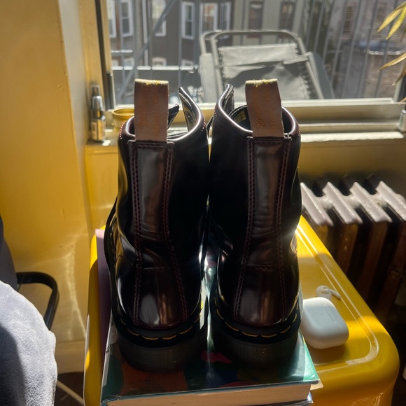 Doc Martens Oxblood Red Leather Boots - Picture 3 of 9